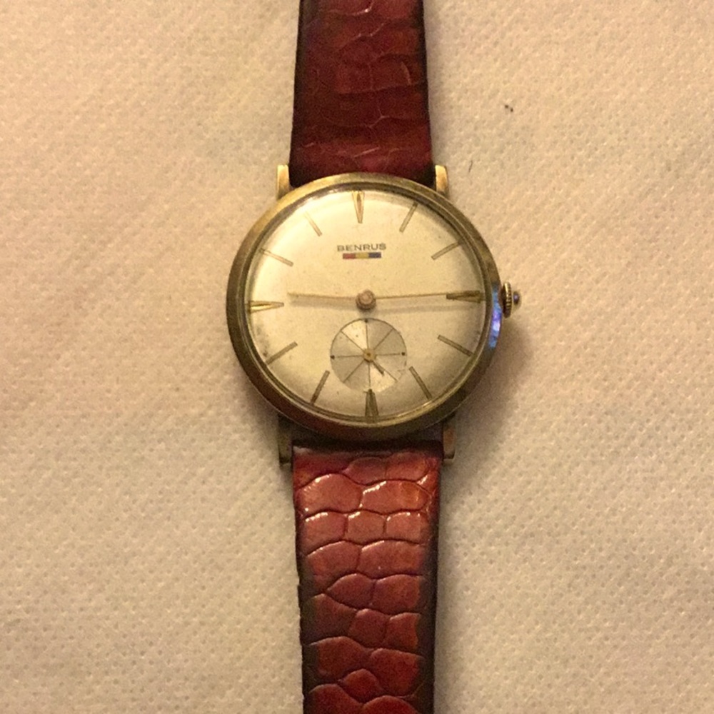 Vintage Benrus Mechanical Wind Up 17 Jewel Watch Swiss